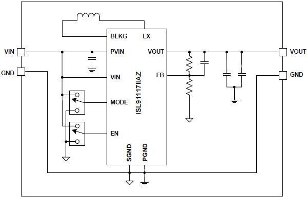 Block Diagram - Renesas Electronics ISL91117IIA-EVZ Evaluation Board