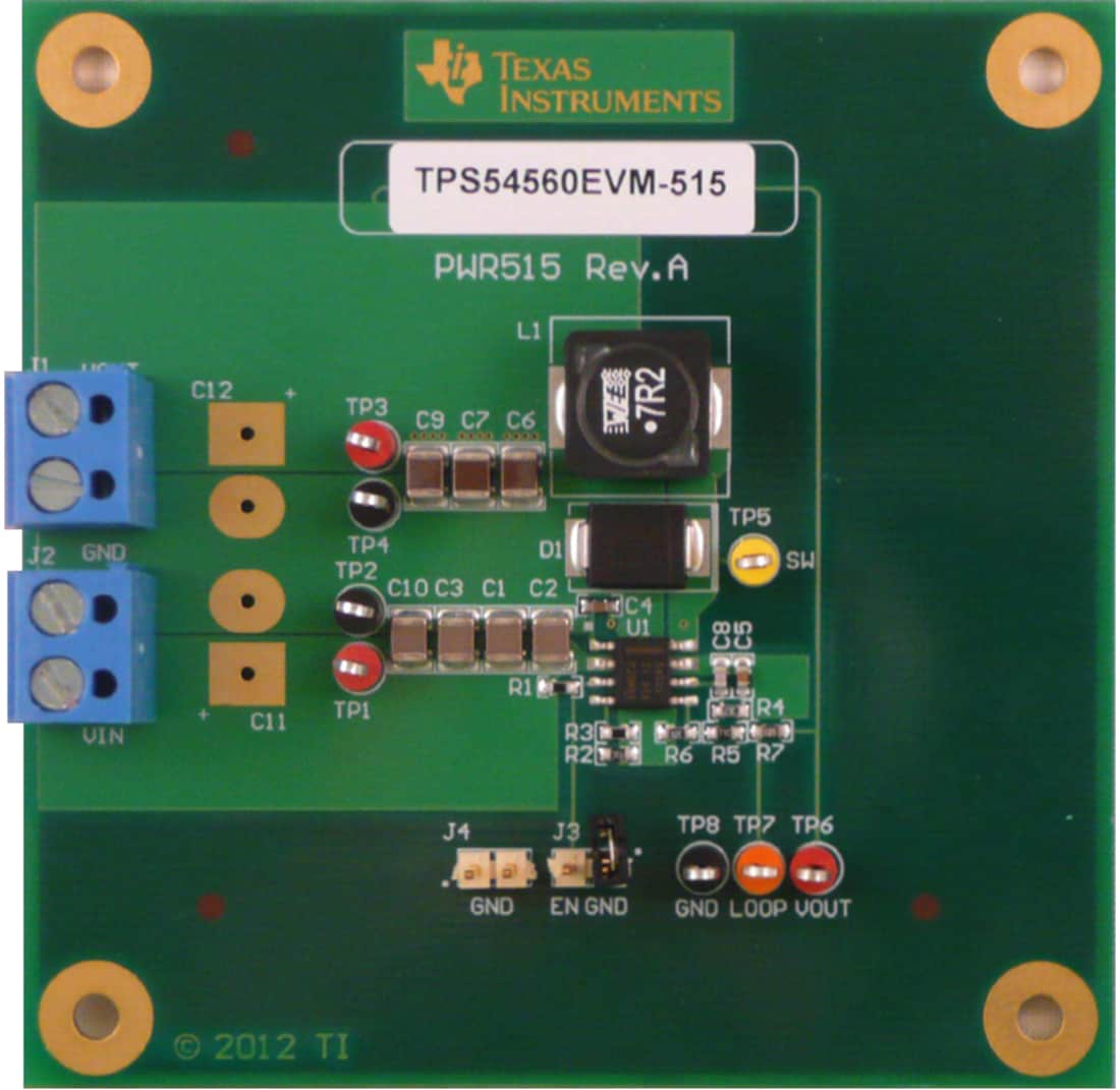 Mechanical Drawing - Texas Instruments TPS54560EVM-515 Step-Down Converter EVM