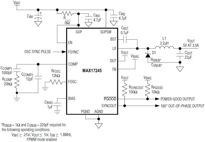 Analog Devices / Maxim Integrated MAX17245 Synchronous Step-Down DC-DC Converter