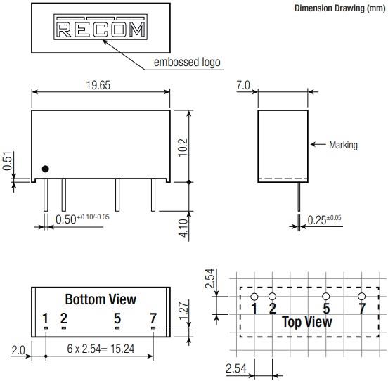Chart - RECOM Power RP-xx06S  Single Output DC/DC Converters