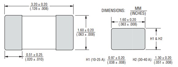 Bourns SinglFuse™ SF-1206HV SMD Fuses