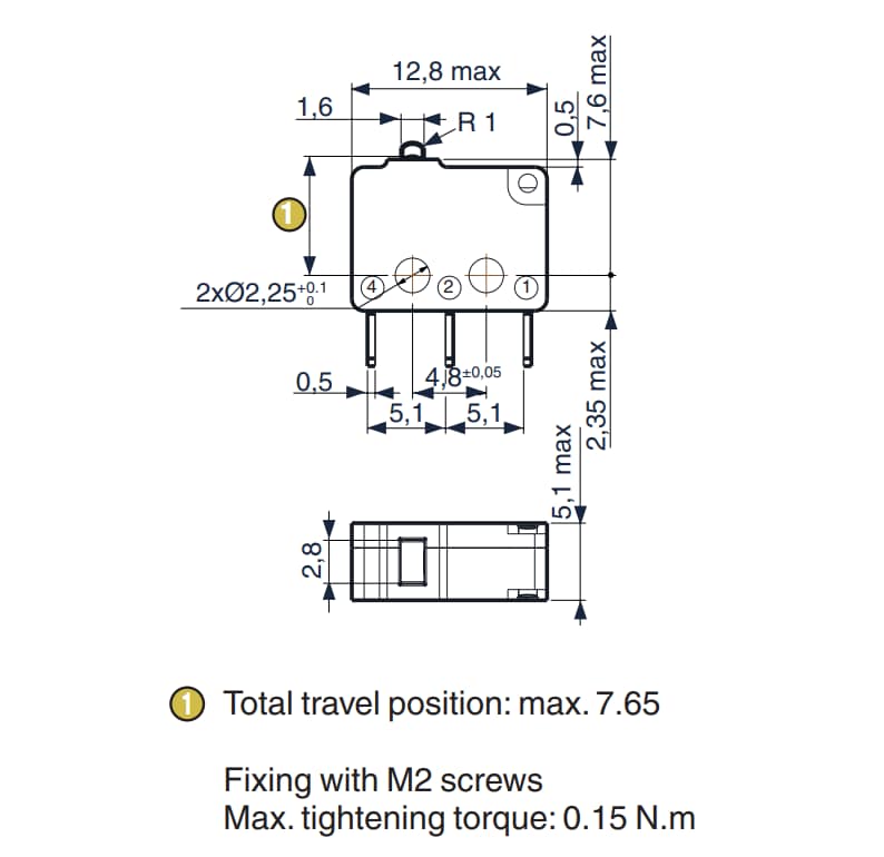Location Circuit - Crouzet V5D Sub-subminiature Microswitches