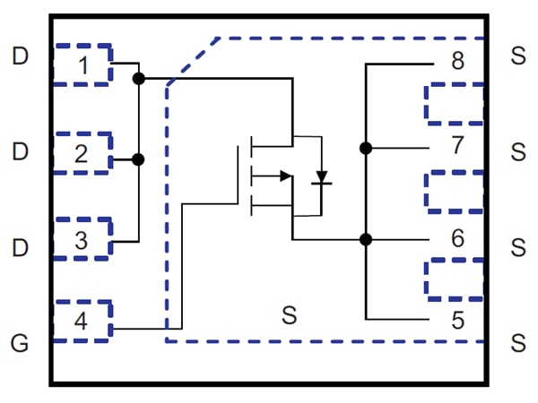 Block Diagram - Texas Instruments CSD25402Q3A NexFET™ Power MOSFET