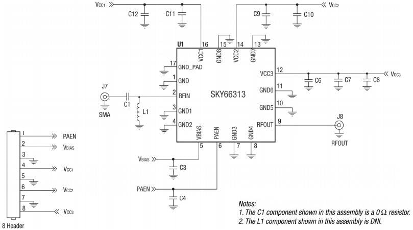 Schematic - Skyworks Solutions Inc. SKY66313-11EKx Evaluation Boards