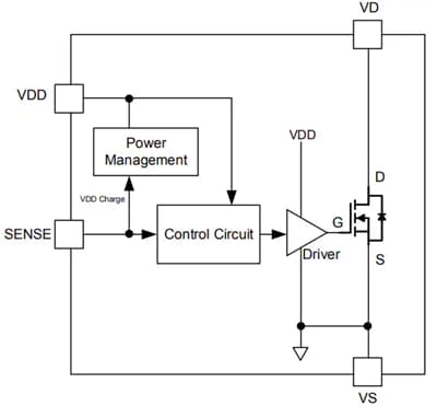 Block Diagram - Monolithic Power Systems (MPS) MP6919 Fast Turn-off Intelligent Rectifier