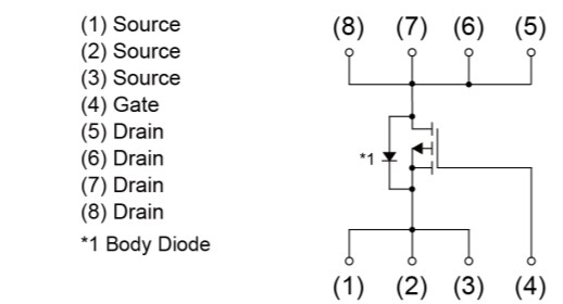 Location Circuit - ROHM Semiconductor RS1G201ATTB1 Power MOSFET