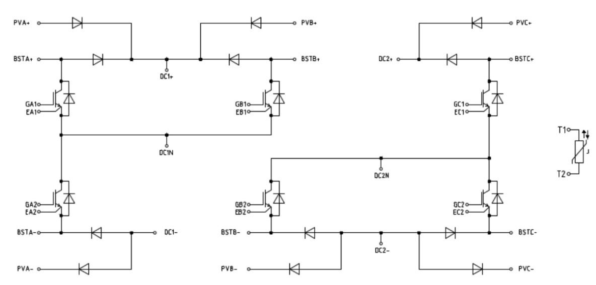 Application Circuit Diagram - Infineon Technologies FS3L200R10W3S7F_B11 EasyPACK™ 3-level IGBT Module