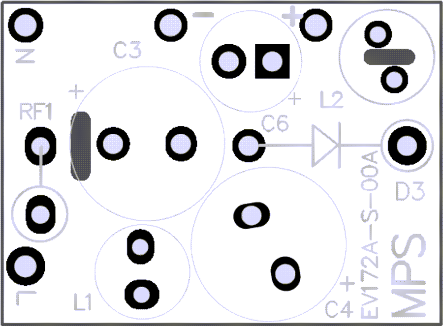 Mechanical Drawing - Monolithic Power Systems (MPS) EV172A-J-00A/EV172A-S-00A Evaluation Boards
