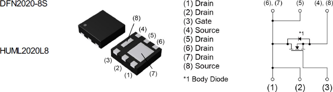 Schematic - ROHM Semiconductor RF4G100BG N-Channel Power MOSFET