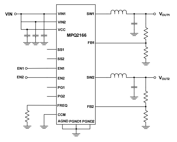 Monolithic Power Systems (MPS) MPQ2166A Synchronous Buck Regulator