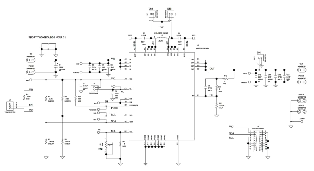 Schematic - Analog Devices / Maxim Integrated MAX77857 Evaluation Kit