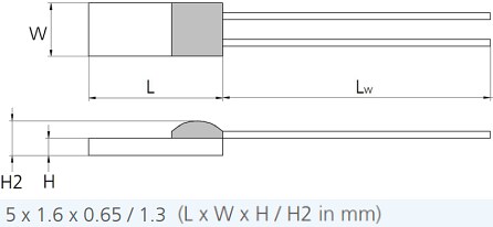 Innovative Sensor Technology 750°C Series Platinum Sensor with Wires