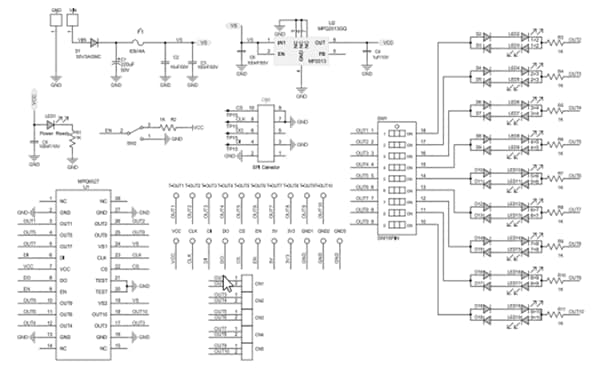 Schematic - Monolithic Power Systems (MPS) EVQ6527-F-00A Evaluation Board