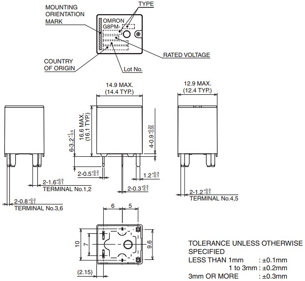 Omron Electronics G8PM High-Power PCB Relay