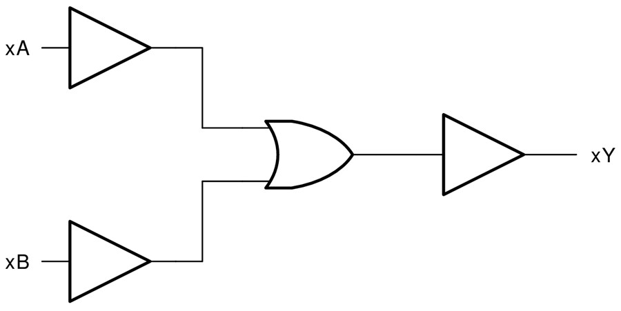 Block Diagram - Texas Instruments SN74LV4T32/SN74LV4T32-Q1 Quadruple OR Gates