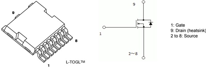 Location Circuit - Toshiba XPQR3004PB 40V 400A Automotive MOSFET