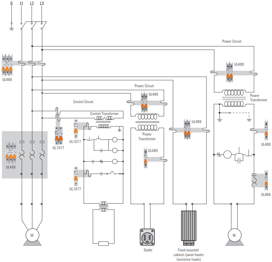 Schematic - Weidmuller MCB AC/DC Series Circuit Breakers