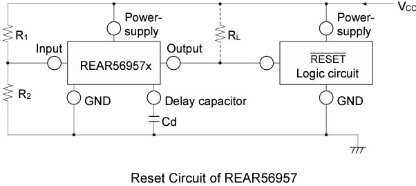 Application Circuit Diagram - Renesas Electronics REAR5695x Supervisory Circuit ICs