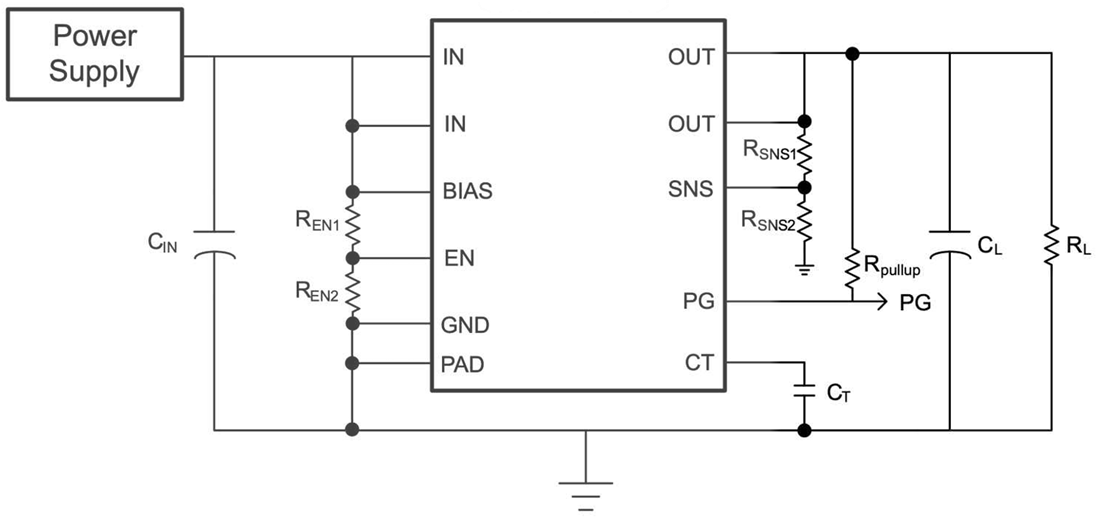 Schematic - Texas Instruments TPS2295x-Q1 Single Channel Load Switches