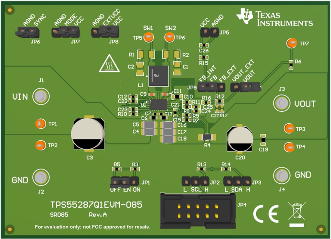 Mechanical Drawing - Texas Instruments TPS55287Q1EVM-085 Converter Evaluation Module