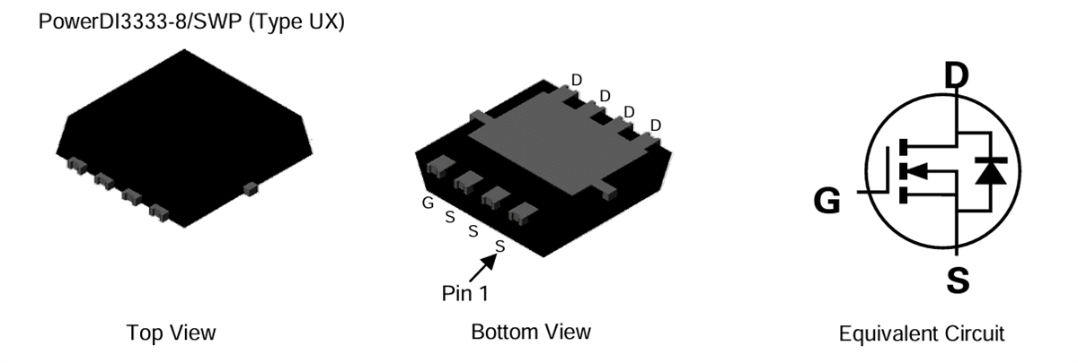 Application Circuit Diagram - Diodes Incorporated DMT31M8LFVWQ 30V N-Ch Enhancement Mode MOSFETs